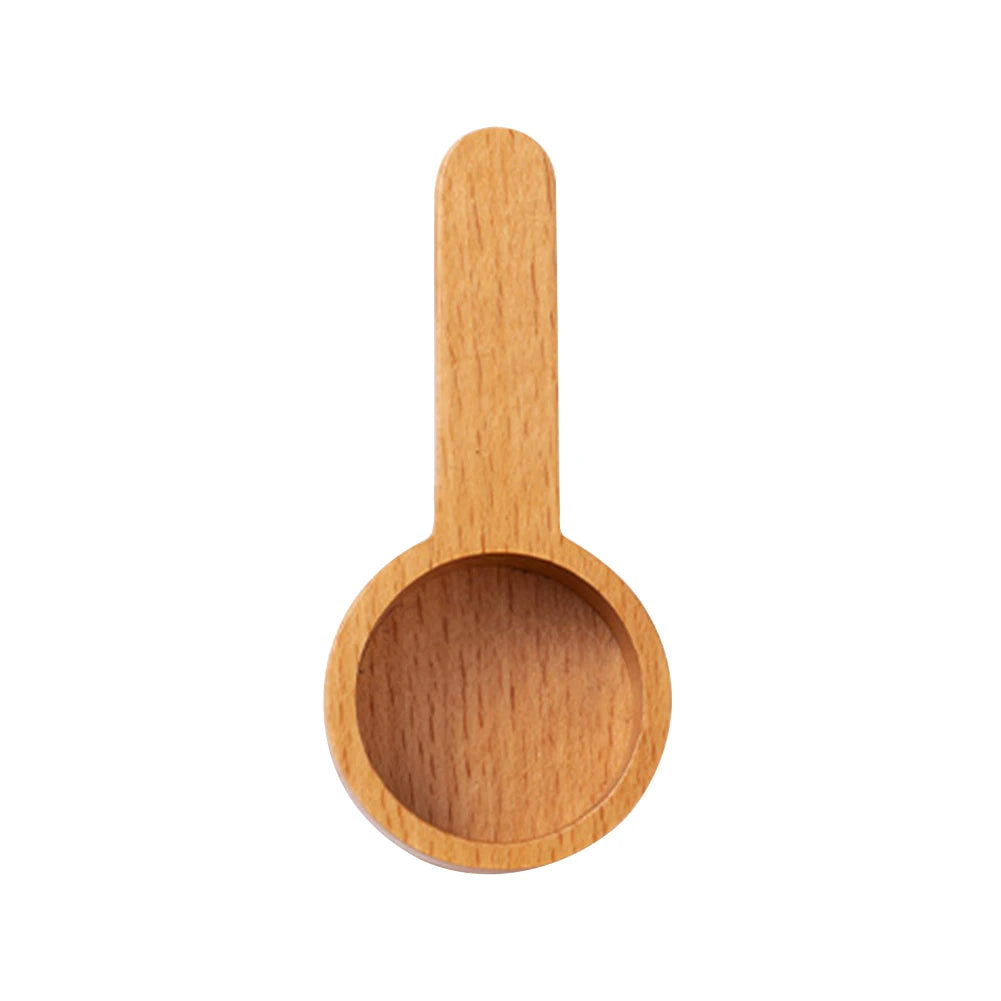 Retro Wooden Coffee Spoon Natural Wood Coffee Bead Scoop Spoons Sugar Spice Powder Kitchen Gadget Coffee Accessories